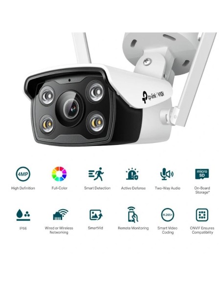 VIGI Cámara IP Bullet C340-W 4MP Plástico FColor 4