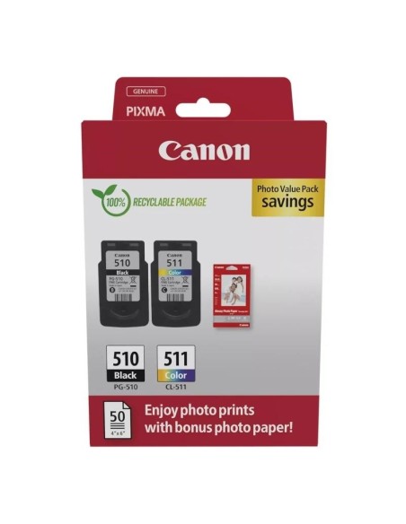 Canon Cartucho MultiPack PG-510/CL511+papel