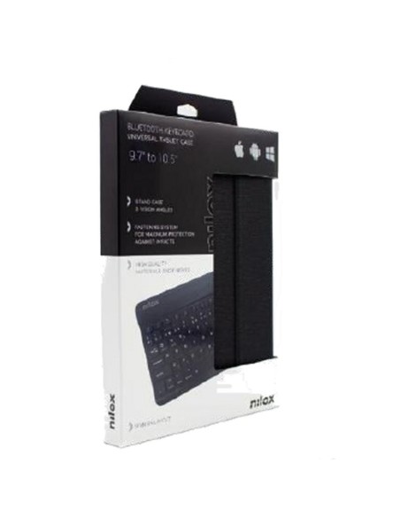 NILOX Funda tablet 9'7 a 10'5 teclado bt negro