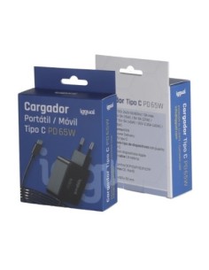 iggual Cargador portátil y móvil tipo C PD 65W 2