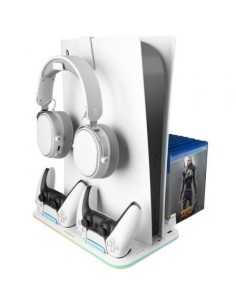 Soporte Multifunción RGB para PS5 Mars Gaming MPS5-B2/ Blanco