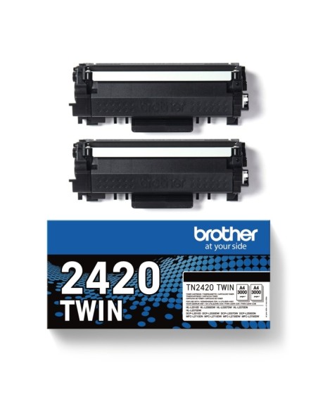 Brother Tóner TN2420TWIN Negro Pack 2 uds