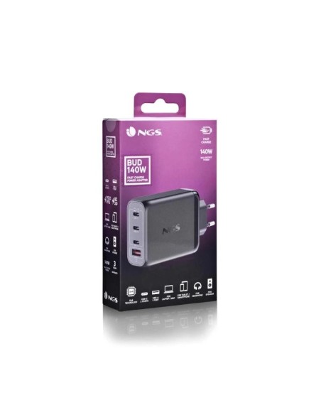 NGS CARGADOR ULTRARAPIDO140W 4 PUERTOS 3USB-C 1 US