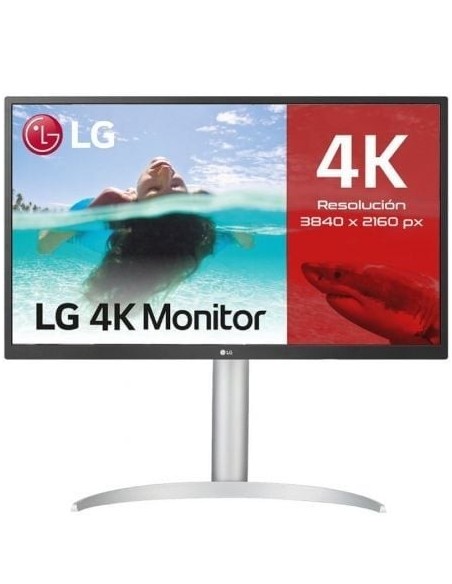 Monitor Profesional LG 27UP550P-W 27'/ 4K/ Regulable en altura/ Blanco