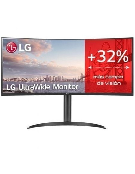 Monitor Profesional Ultrapanorámico Curvo LG 34WQ75C-B 34'/ WQHD/ Multimedia/ Regulable en altura/ Negro