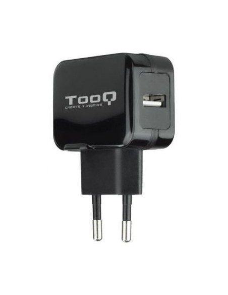 Cargador de Pared TooQ TQWC-1S01/ 1xUSB/ 12W/ Negro