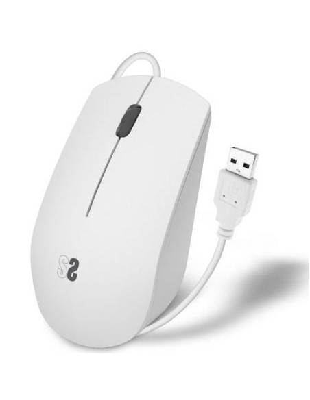 Ratón Subblim Business Silencioso/ Hasta 1200 DPI/ Blanco