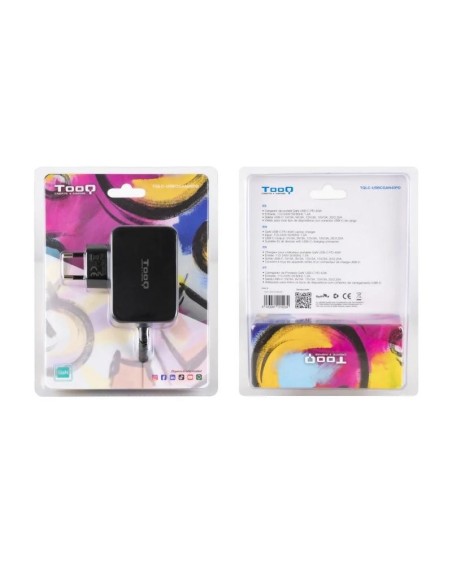 Tooq Cargador portátil GAN USB-C PD 45W Negro