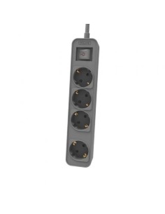 Regleta con Interruptor Philips CHP2144G/62/ 4 Tomas de corriente/ Cable 1.5m/ Gris
