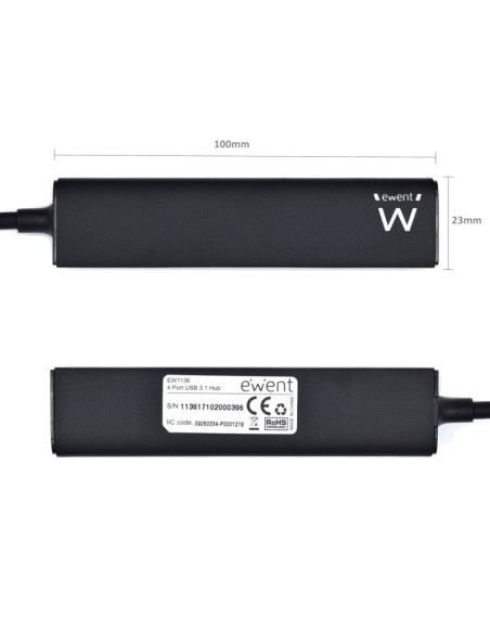 EWENT EW1136  Hub 4 Puertos USB 3'0