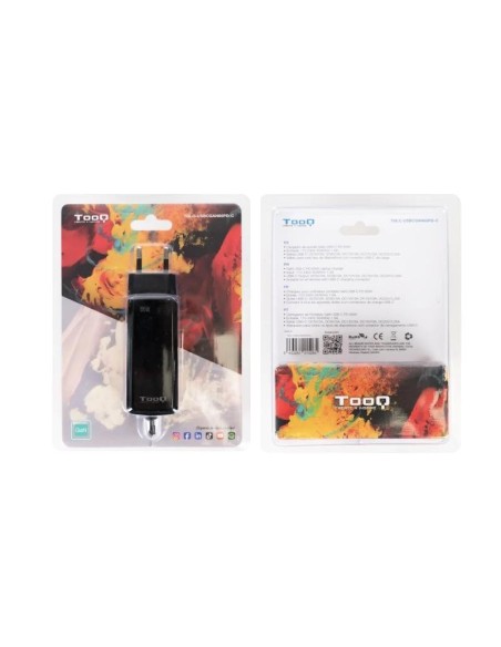 Tooq Cargador portátil GAN USB-C PD 65W Cúbico