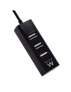 Ewent EW1123 MINI-HUB USB 4 Puertos Negro