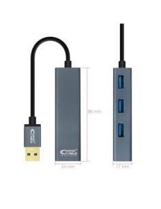 Nanocable Hub USB 3'0 4 x USB 3'0 10cm' Gris 2