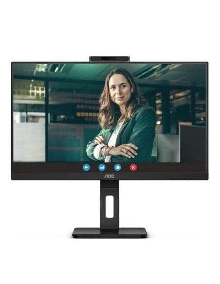 Monitor Profesional AOC 24P3CW 23.8'/ Full HD/ Webcam/ Multimedia/ Regulable en altura/ Negro