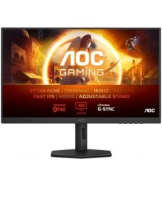 Monitor Gaming AOC Q27G4XF 27'/ QHD/ 0.5ms/ 180Hz/ IPS/ Regulable en altura/ Negro