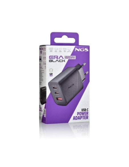 NGS CARGADOR GAN ULTRARAPIDO 65W USB-C+ USB-A