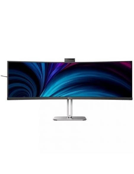 Monitor Profesional Ultraparonámico Curvo Philips 49B2U5900CH 48.8'/ Dual QHD/ Webcam/ Multimedia/ Regulable en altura/ Plata y Negro