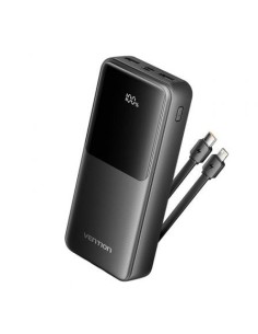 Powerbank 20000mAh Vention FHPB0/ 22.5W/ Negra/ Incluye Cable USB TIpo-C y Lightning