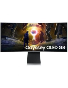Monitor Gaming Ultrapanorámico Curvo Samsung G8 Odyssey OLED S34DG850SU 34'/ WQHD/ 0.03ms/ 175Hz/ Multimedia/ Regulable en Altura/ Plata