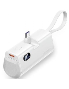 Powerbank 4800mAh Vention FHQW0/ 22.5W/ Blanca