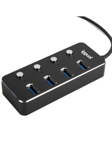 iggual Hub tipo A x 4 puertos USB 3'1 4BUTTONS