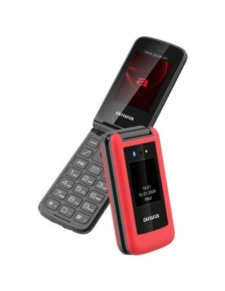 Teléfono Móvil Aiwa FP-30-2G RD para Personas Mayores/ Rojo