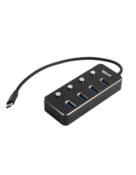 iggual Hub tipo C x 4 puertos USB 3'1 4BUTTONS