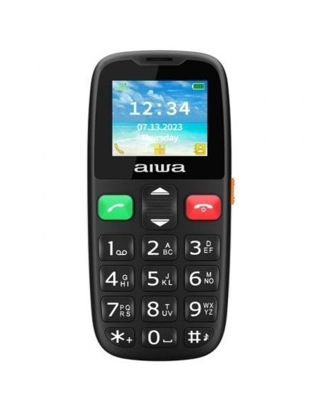 Teléfono Móvil Aiwa FPH-S100-2G para Personas Mayores/ Negro
