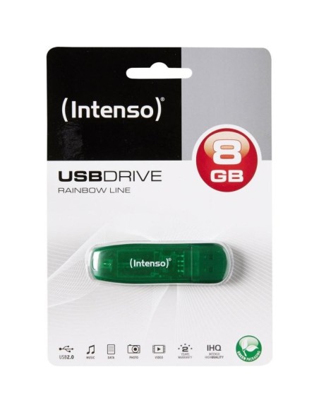 Intenso 3502460 Lápiz USB 2.0 Rainbow 8GB Verde