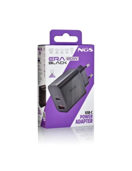 NGS CARGADOR GAN ULTRARAPIDO 20W USB-C+ USB-A