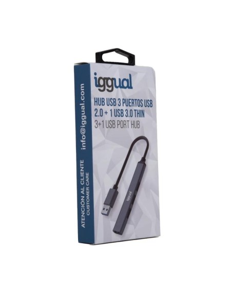 iggual Hub USB 3 puertos USB 2'0 + 1 USB 3'0 THIN