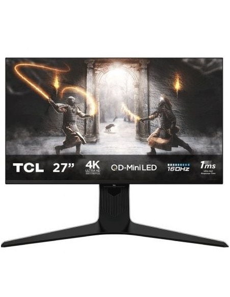 Monitor Gaming TCL 27R83U 27'/ 4K/ 1ms/ 160Hz/ VA/ Regulable en altura/ Blanco y Negro