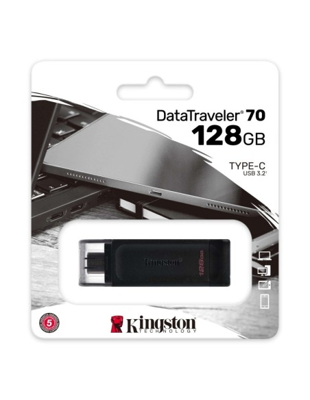 Kingston DataTraveler DT70 128GB USB C 3.2  Negro