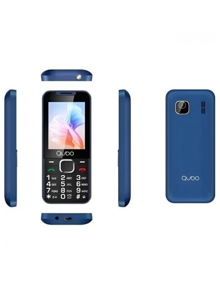 Teléfono Móvil Qubo X-240BL para Personas Mayores/ Azul