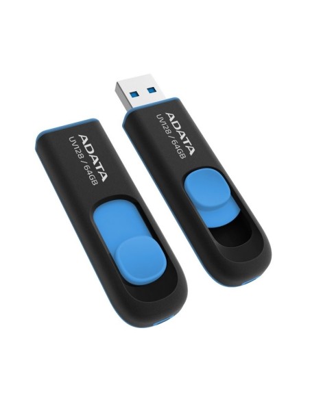 ADATA Lapiz Usb UV128 64GB USB 3.2 Negro/Azul