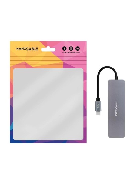 Nanocable HUB USB-C a 3xUSB 3'0/H+1xUSB-C/H