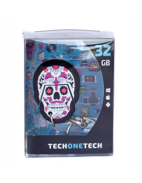 TECH ONE TECH Calavera Pinky 32 Gb USB 2.0