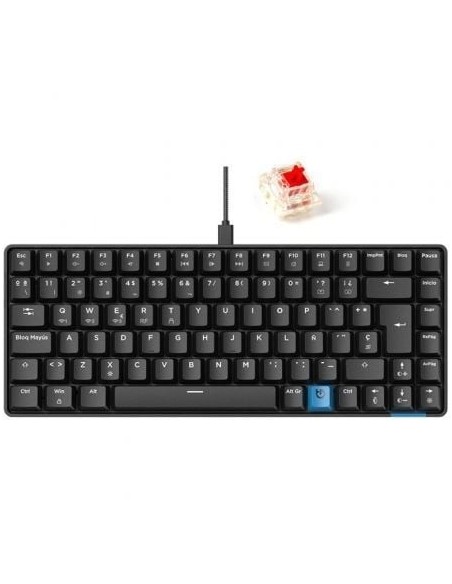 Teclado Gaming Mecánico Inalámbrico Hiditec GM1K/ Hot-Swap switch Gateron Red