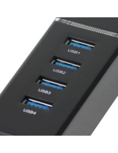 iggual Hub USB-A 3'0 x 4 puertos USB-A 3'0