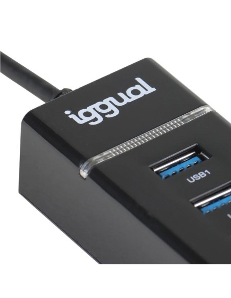 iggual Hub USB 3'0 tipo C x 4 puertos USB-A 3'0