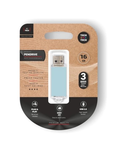 TECH ONE TECH Basic Pendrive 16Gb USB 2.0 Blue