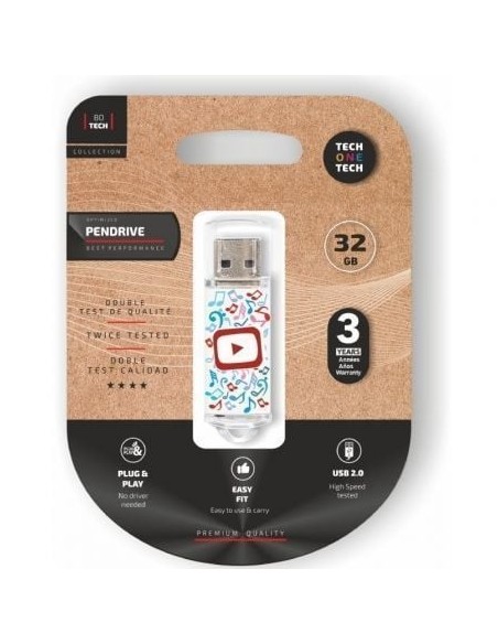 Pendrive 32GB Tech One Tech Video Dream USB 2.0