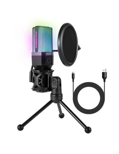 Micrófono Woxter Mic Studio 65 RGB/ USB 2.0