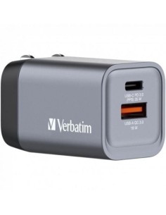 Cargador de Pared Universal GaN Verbatim GNC-35/ 1xUSB Tipo-C/ 1xUSB/ 35W