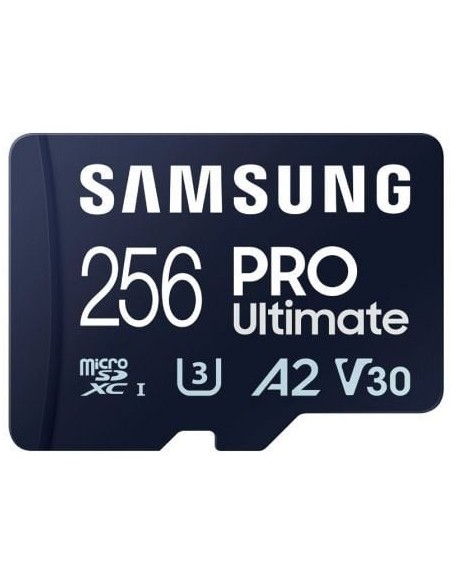 Tarjeta de Memoria Samsung Pro Ultimate 256GB microSD XC con Adaptador/ Clase 10/ 200MBs