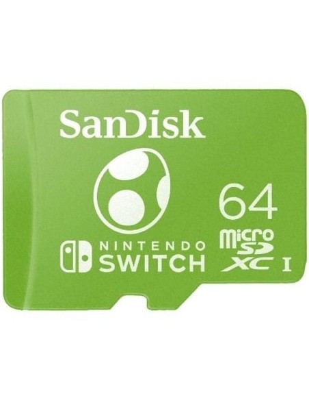 Tarjeta de Memoria SanDisk Nintendo Switch 64GB microSD XC UHS-I/ Clase 10/ 100MBs
