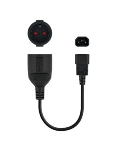 Nanocable Cable Adaptador C14/M a CEE7/H' 25cm