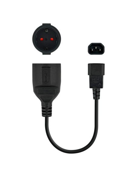 Nanocable Cable Adaptador C14/M a CEE7/H' 25cm