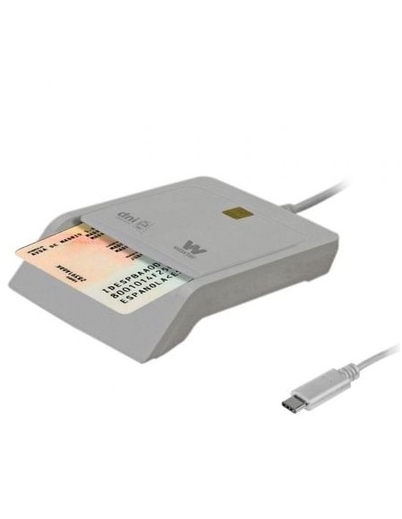 Lector de DNI y Tarjetas Woxter PE26-198/ Blanco/ USB 2.0
