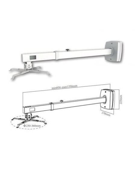 Soporte de Pared para Proyector Approx appSV03P/ Extensible/ hasta 10kg